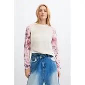 Desigual Pullover roxo escuro / rosa escurecido / vermelho ferrugem / branco lã