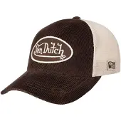 Von Dutch Boné 'Gorra marron corduroy trucker cap' castanho
