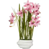 Mica Decorations Planta Artificial Cymbidium Orquidea Barco Rosa
