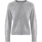 Imily Bela Pullover cinzento claro / branco