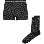 Karl Lagerfeld Boxers cinzento / preto / branco