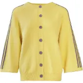 Imily Bela Casaco de malha amarelo / cinzento