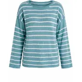 Imily Bela Pullover azul claro / branco