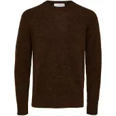 Selected Pullover 'SLHRAI' castanho escuro