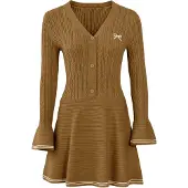 Imily Bela Vestido camelo