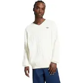 Adidas Originals PULOVER DE MALHA ENTRANÇADA COM GOLA EM V
