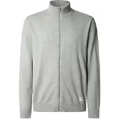 Pepe Jeans para homem. PM7000103 Camisola Andre Zip cinzento (S), Casual, Cinza, Algodão