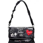 Desigual , Bolsa acolchoada média, Mulher, Poliamida, Preto, U