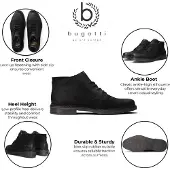 Bugatti Botas com atacadores preto