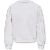 ONLY GIRLS Sweatshirt 'KOGOLIVIA' cinzento claro / prata