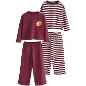 Next Pijama laranja escuro / borgonha / branco