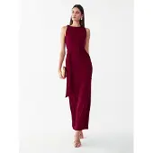 BWLDR Vestido 'Arnah' vermelho vinho