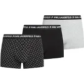 Karl Lagerfeld Boxers cinzento escuro / acinzentado / preto / branco