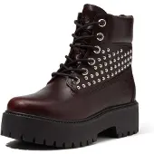 Timberland Botim com fivela borgonha / prata