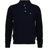 Gant para homem. 8060109 Polo de lã marinho (L), Casual, Manga comprida