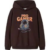 Name it Sweatshirt 'NKMVUGO' azul pombo / castanho escuro / cinzento escuro / laranja