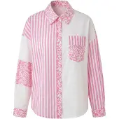 Faina Blusa cor-de-rosa / branco