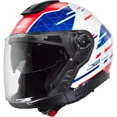 Schuberth J2 Nova Blue Capacete Branco/Azul/Vermelho 57, tamanho M