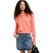 Pepe Jeans para mulher. PL7000224 Polo Amira coral (S), Casual, Náilon, Manga comprida