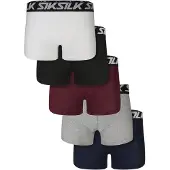 SikSilk Boxers azul escuro / acinzentado / borgonha / preto / branco