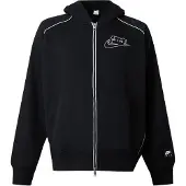 Nike Casaco em moletão 'AIR' preto / branco