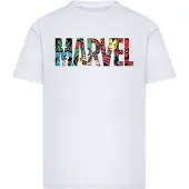 Mc Clothes Camiseta De Manga Curta Marvel Logo Character Loose Fit