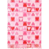 Zwillingsherz Cachecóis 'Herz Karo' rosa / cor-de-rosa / vermelho
