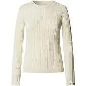 Pepe Jeans para mulher. PL7000207 Camisola Anna Crew branco sujo (S), Casual, Algodão