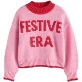 Next Pullover 'Santa Letter' cor-de-rosa / vermelho
