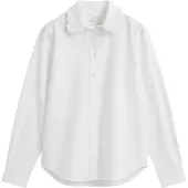 Gant para mulher. 4300729 Camisa Oxford clássica de babados branca (36), Branco, Casual, Algodão, Clássico, Manga comprida