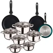 Wellhome Conjunto De Panelas E Frigideiras Pk8180 15 Peças