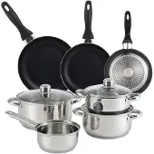Wellhome Conjunto De Panelas E Frigideiras Pk8191 10 Peças