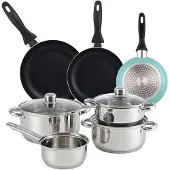 Wellhome Conjunto De Panelas E Frigideiras Pk8190 10 Peças