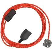 Creative Cables Porta-lâmpada Com Cabo Snakebis Twisted E27