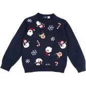 Chicco Pullover bege / navy / vermelho sangue / branco