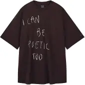 Armani Exchange para mulher. XW002739AF23954U6032 Camiseta com Texto marrom (L), Casual, Algodão, Manga curta