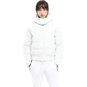 Emporio Armani para mulher. 7W001496_AF26297 Jaqueta Bomber Axis branca (M), Branco, Azul, Casual, Poliamida