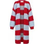 Kamila Šikl Casaco de malha oversized azul claro / vermelho