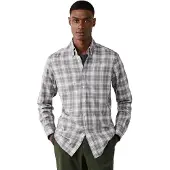 Hackett para homem. HM3010867 Camisa de flanela xadrez fit tailored cinza (XL), Casual, Algodão, Clássico, Manga comprida