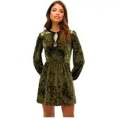 Superdry Vestido Curto De Manga Comprida Diamante