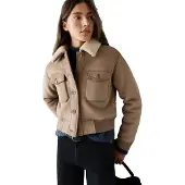 Pepe Jeans para mulher. PL4024502 Jaqueta Nina bege (S), Casual, Poliéster