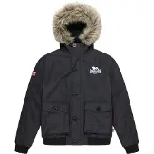 Lonsdale Casaco de inverno 'Farringdon' preto / branco