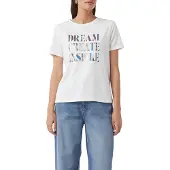 Comma Camisa azul / castanho escuro / branco