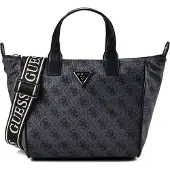 GUESS para mulher. TWNB2168019 Bolsa tote pequena logo Adrian preto (OSFA), Casual, Poliamida