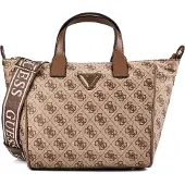 GUESS Malas de tiracolo 'ADRIAN' castanho / branco
