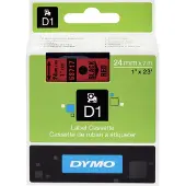 Dymo 53717 d1 24mm x 7m preto/vermelho