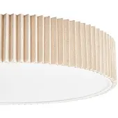 LINDBY Candeeiro de teto Zoey, Ø 52 cm, bege, linho