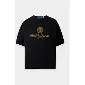 Ralph Lauren para homem. 710B28747002 Camiseta Relaxed Fit preta (XL), Preto, Casual, Algodão, Manga curta