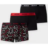 HUGO Boxers vermelho / preto / branco