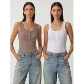 Happiness İstanbul Top 'Tanktops & Camis' mocha
